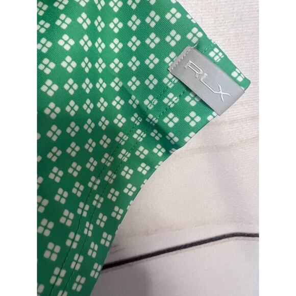 RLX Men's Performance Polo Size 2XL Green & White Print - Picture 2 of 6